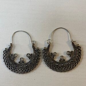 Silver tone earrings